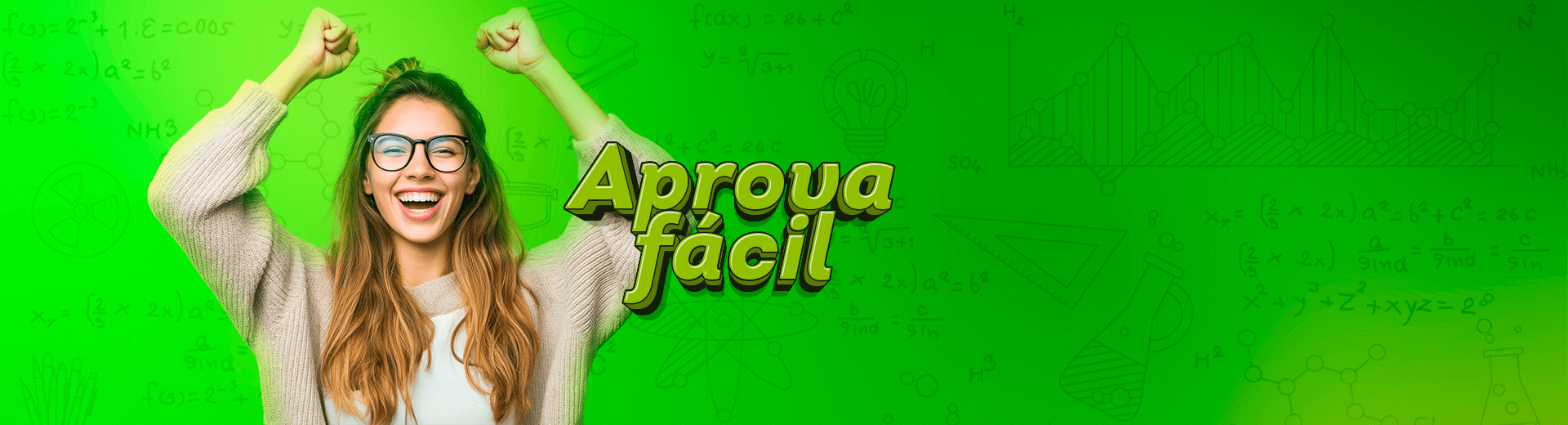 Banner Desktop Kit Aprova Fácil: Apostilas para Enem e Vestibulares